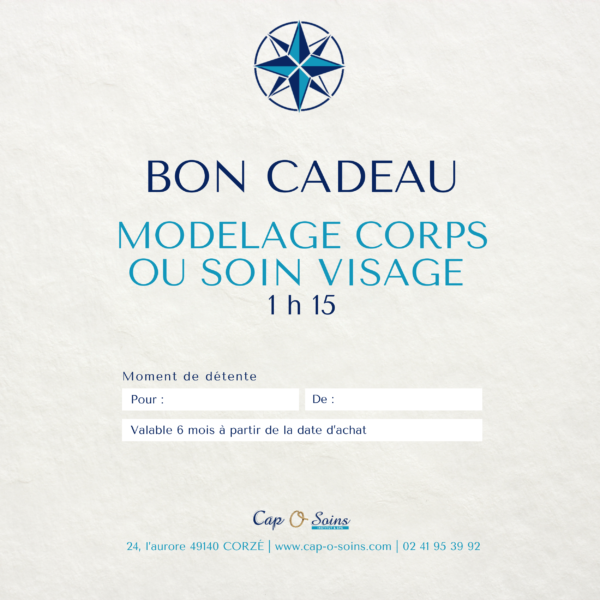 Modelage corps ou soin visage d'1h15